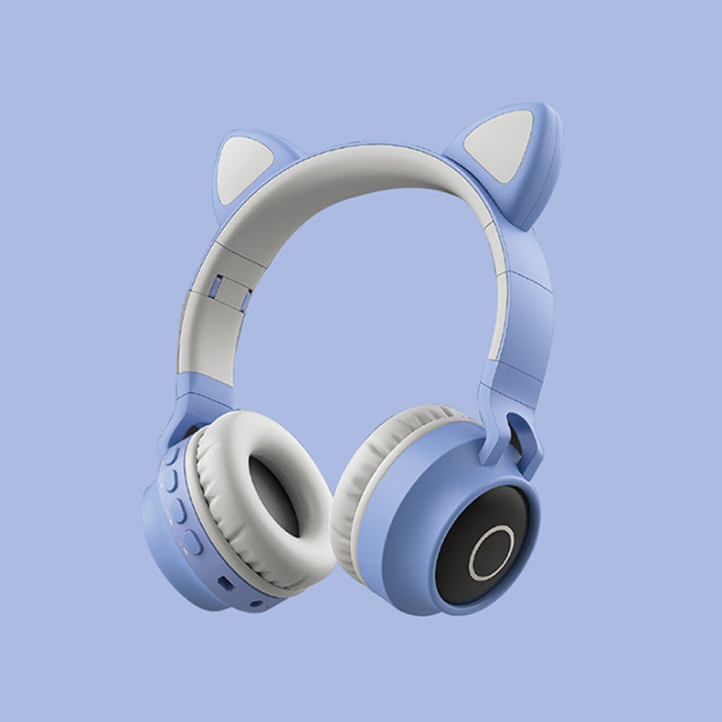 Casque Sans Fil LED "oreilles de chat". Casque pour enfants. Bluetooth 5.0. Pliable. Le meilleur cadeau fun et stylé!