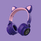 Casque Sans Fil LED "oreilles de chat". Casque pour enfants. Bluetooth 5.0. Pliable. Le meilleur cadeau fun et stylé!
