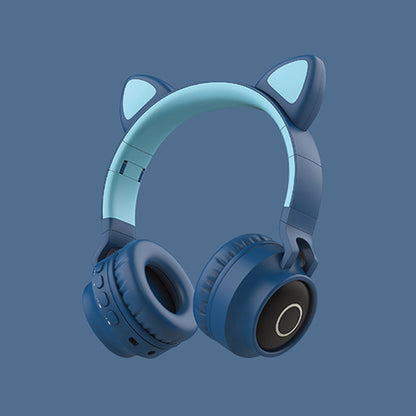 Casque Sans Fil LED "oreilles de chat". Casque pour enfants. Bluetooth 5.0. Pliable. Le meilleur cadeau fun et stylé!