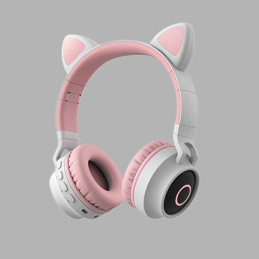 Casque Sans Fil LED "oreilles de chat". Casque pour enfants. Bluetooth 5.0. Pliable. Le meilleur cadeau fun et stylé!